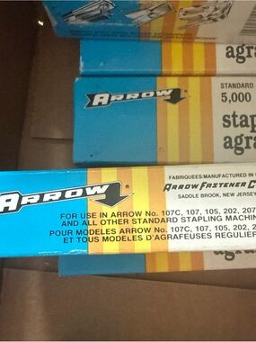 Arrow Staples a lot of six boxes of 5000 staples